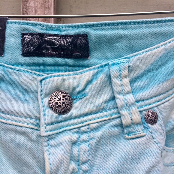 NWT Silver Brand Turquoise Skinny Jeans - Picture 3 of 5